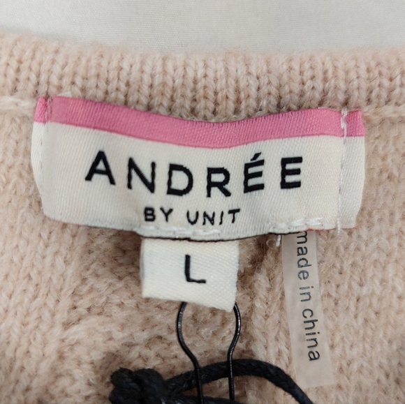 Andree by Unit Multiknit Oat One Shoulder Sweater - Picture 10 of 13